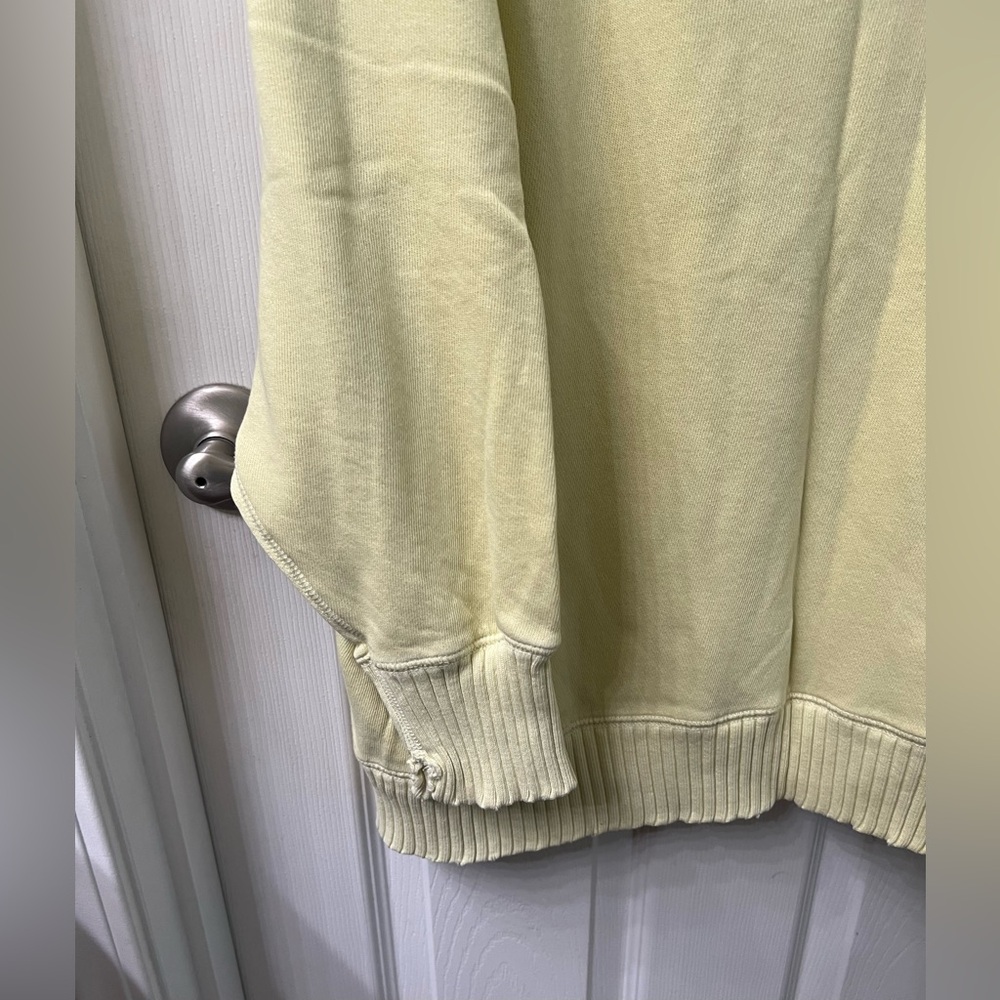 Aerie Light Yellow V-Neck Sweatshirt Size Medium - Picture 3 of 6